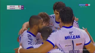 СЕСИ/СП - Таубате. Волейбол. Бразилия. Суперлига. Мужчины. Плей-офф. Финал. Сезон 2018/2019. Первый матч. 24.04.2019