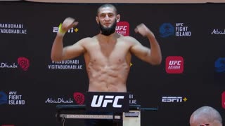 Хамзат Чимаев на взвешивании перед UFC Бойцовский остров 1: Кэттер vs Иге